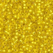 Miyuki seed beads 11/0 - Matted silver lined yellow 11-6F